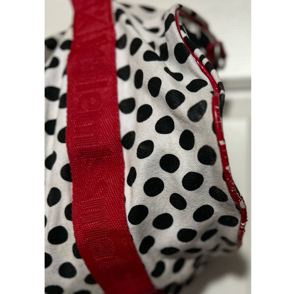 Little Miss Matched Girl's‎ Black Red White Duffel Bag Zipper Closure - Picture 6 of 12